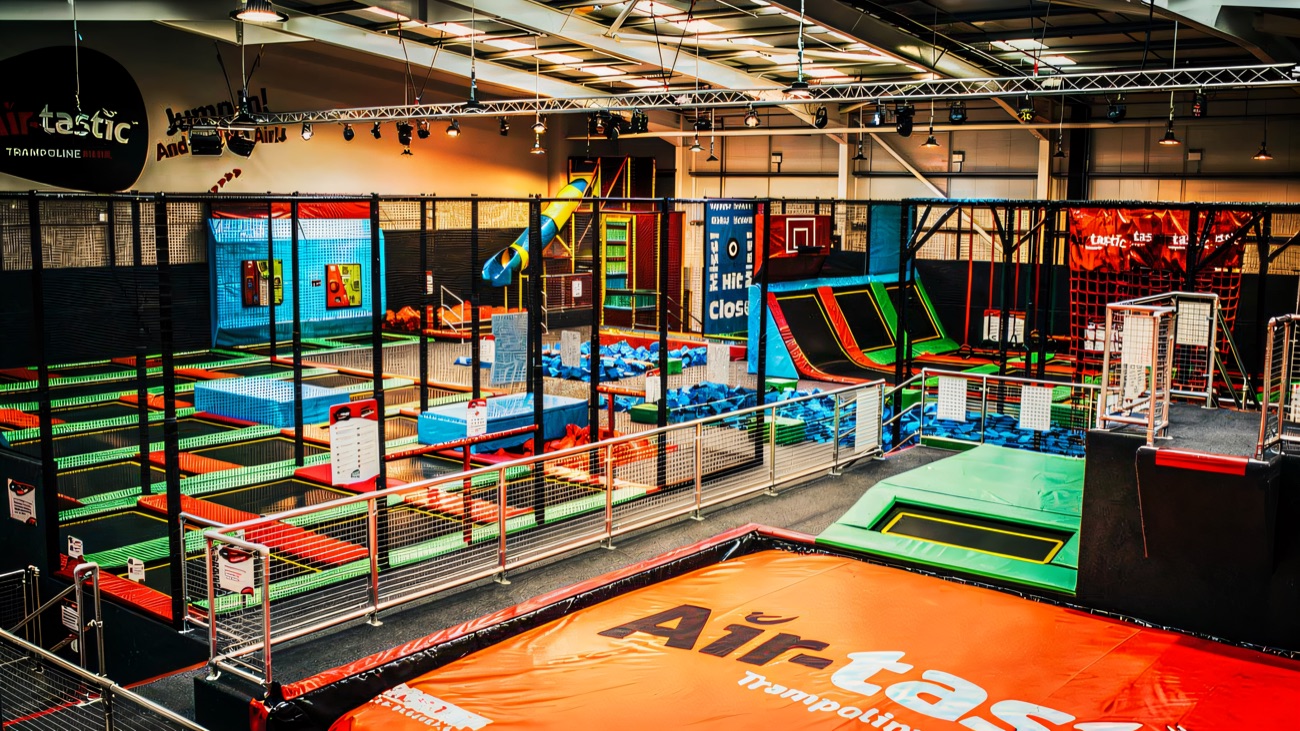 The foam pit and tumble zone