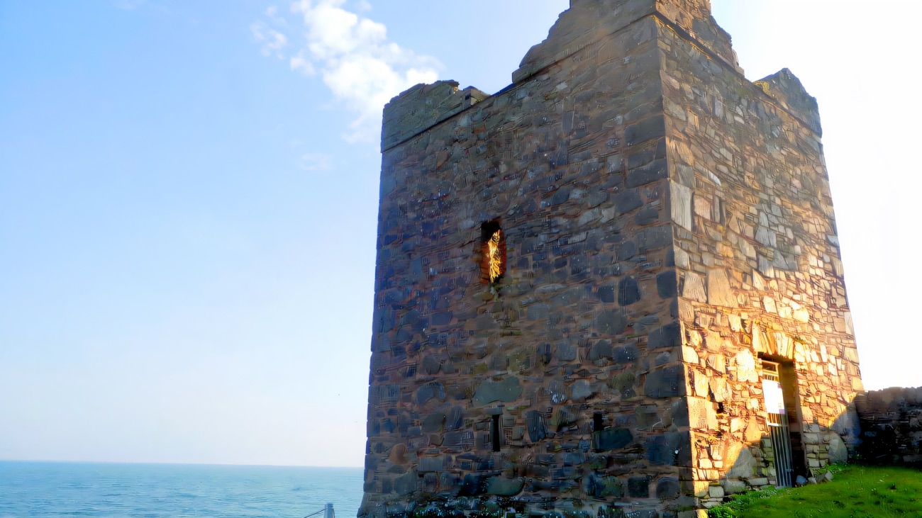 A tower house looking out to the Irish Sea