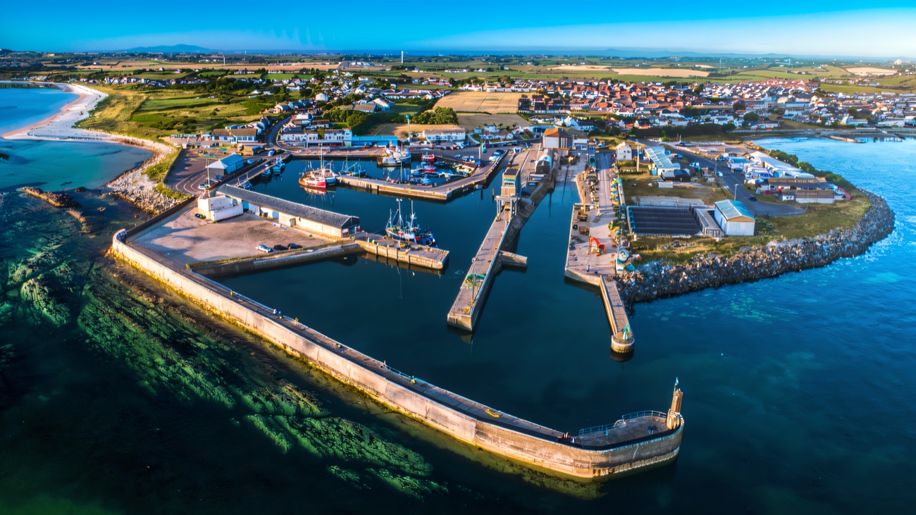 Portavogie's busy fishing harbour