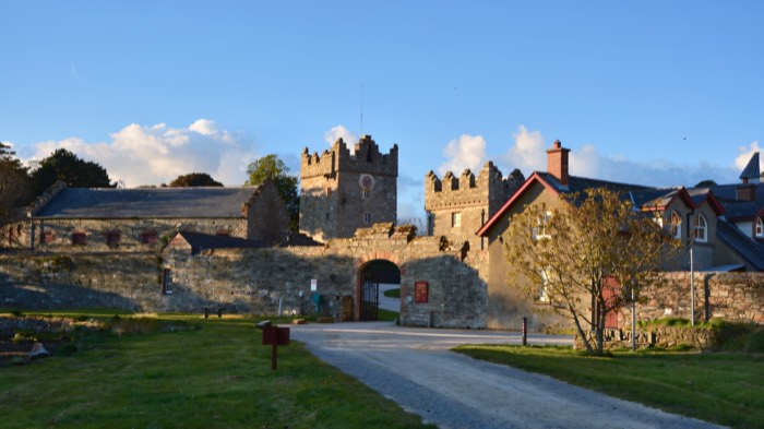 The clock tower and farmyard at Castle Ward that stood in for Winterfell