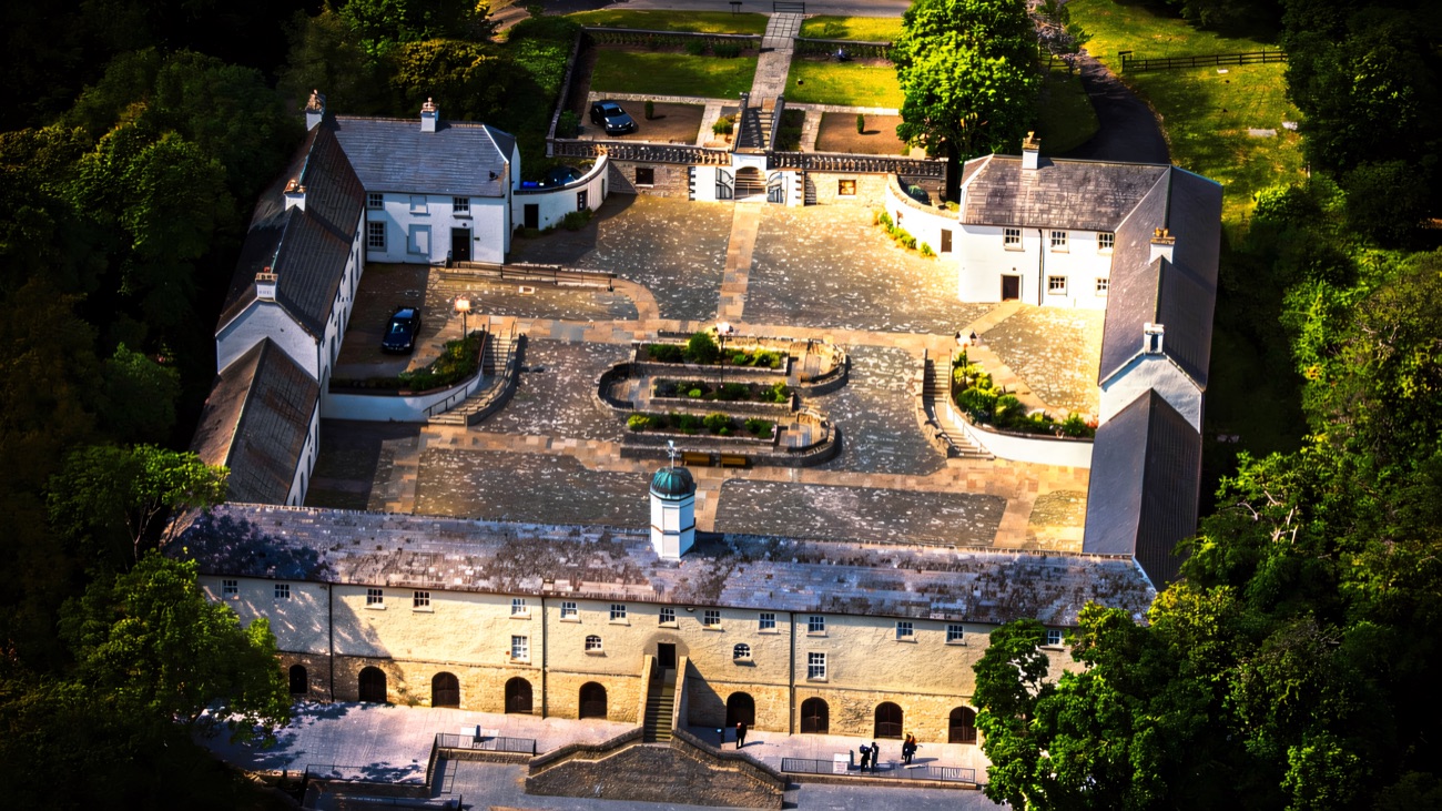 The courtyard complex from above