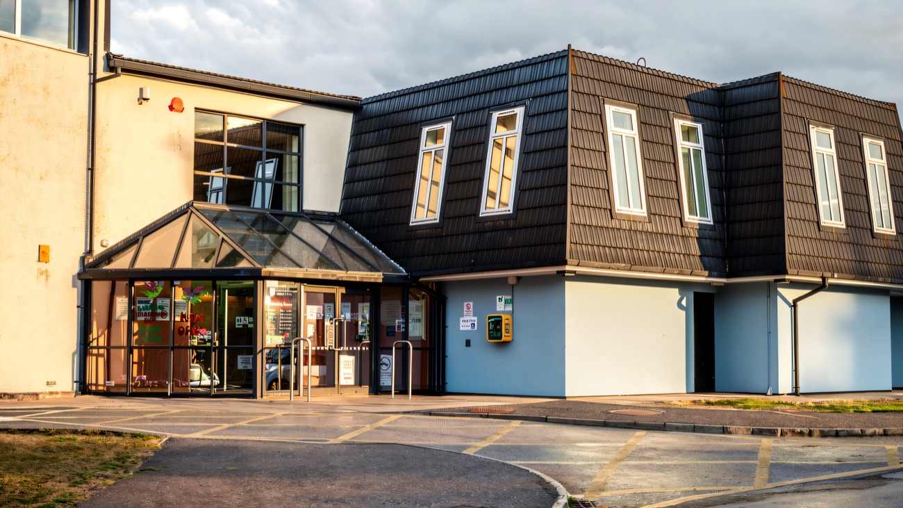 The entrance to the centre