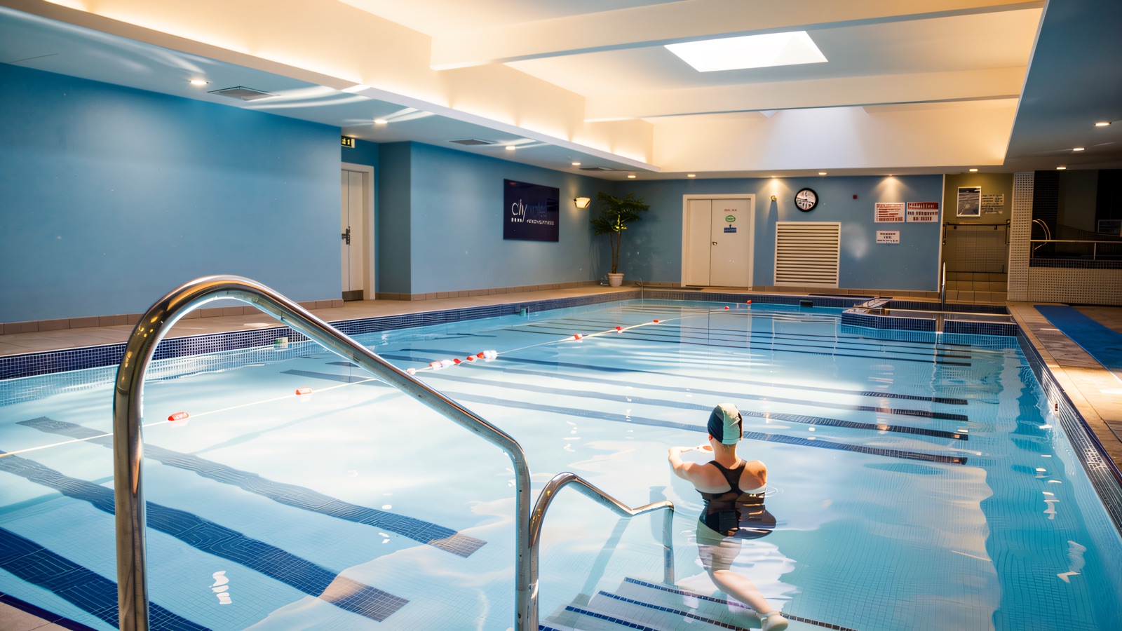 The bright 15-metre indoor pool at the City Hotel Derry leisure club.