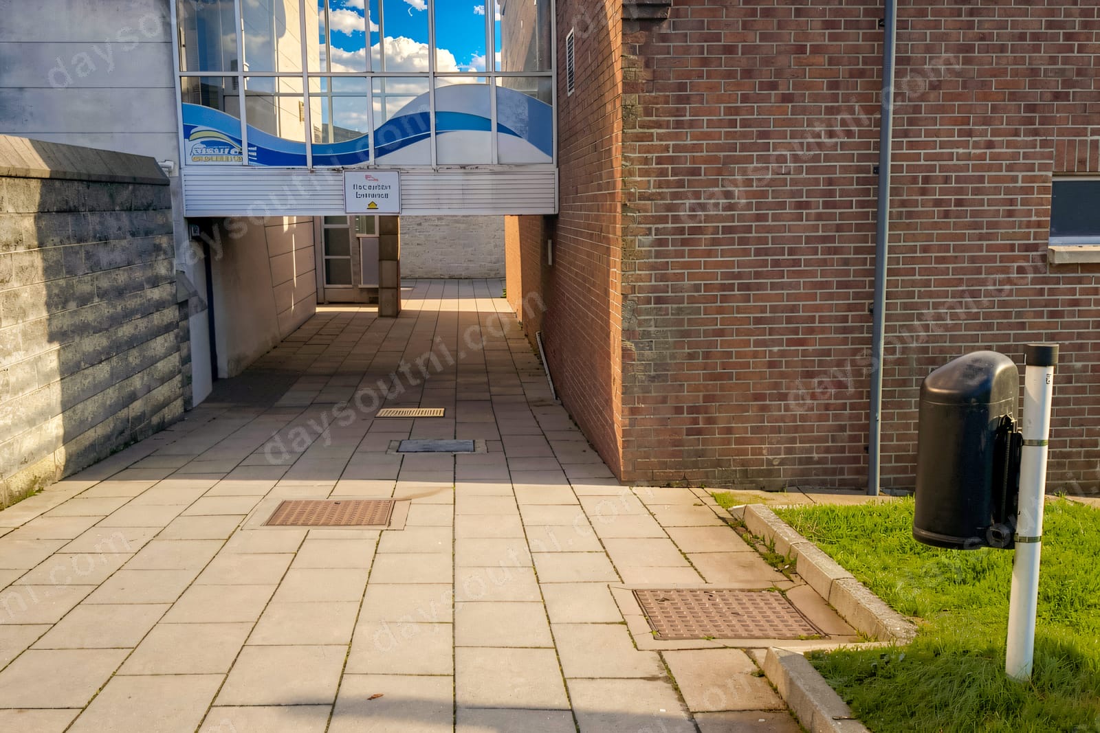 Cookstown Leisure Centre, home to the Play Shack soft play, seen from the entrance