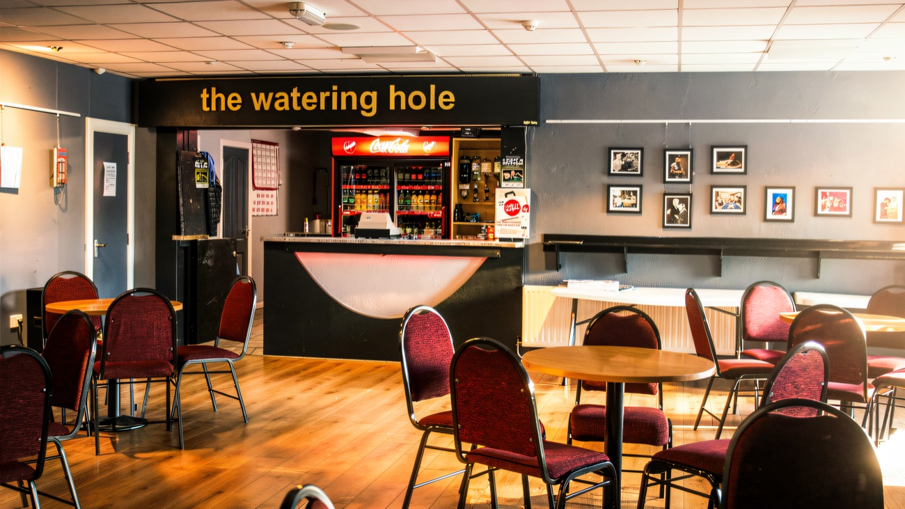 The Watering Hole bar inside the arts centre