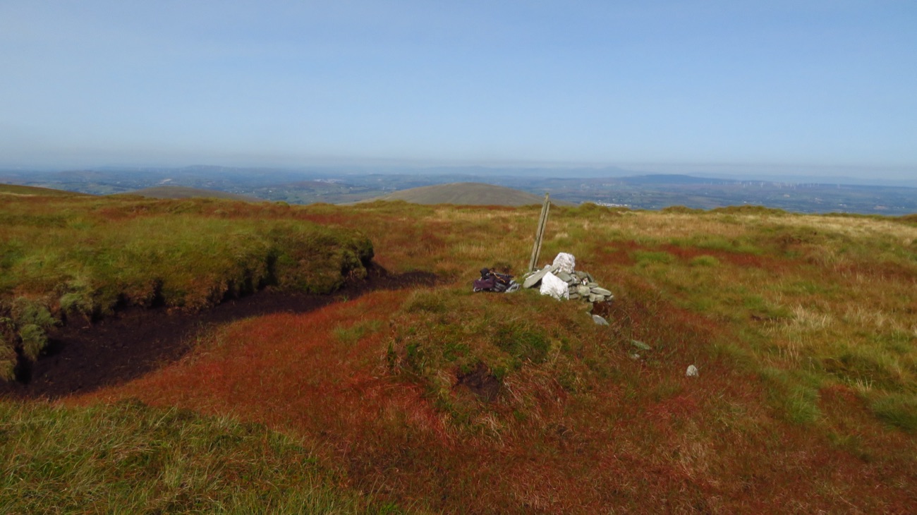 Open blanket bog and rolling summits in the Sperrin Mountains around Davagh.