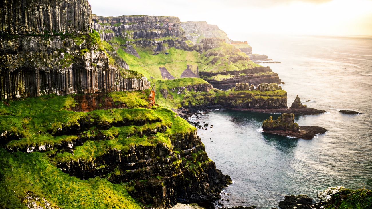 The basalt cliffs along the Causeway Coast
