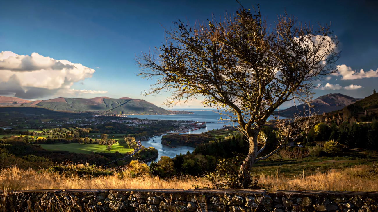 The view from Flagstaff over Newry and Carlingford Lough