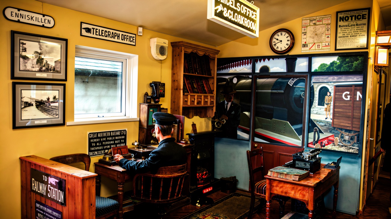 The recreated railway telegraph office