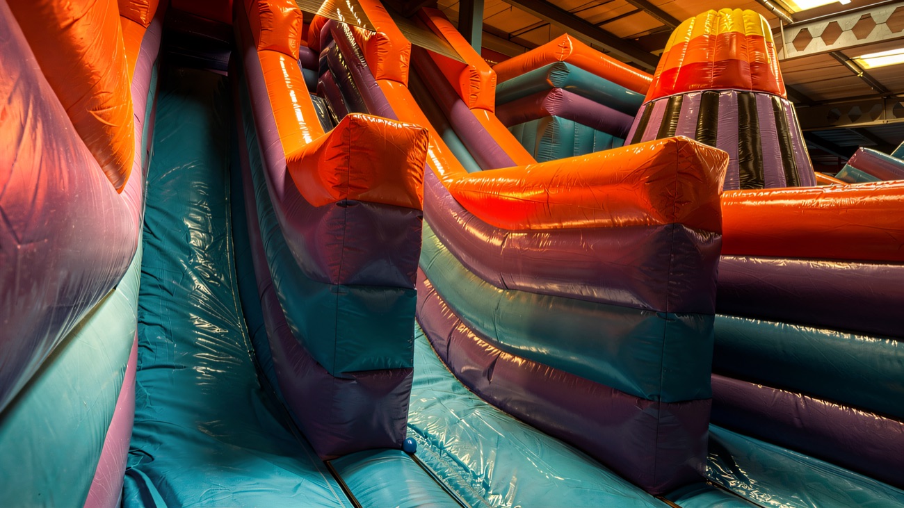 The inflatable slides