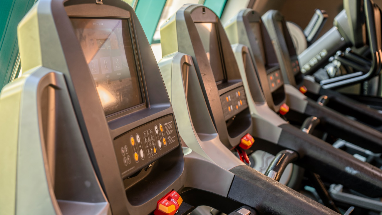 Treadmills in the fitness suite