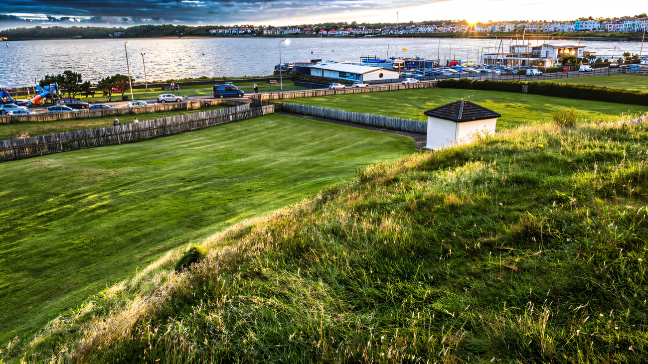 The seafront pitch-and-putt greens overlooking Bangor marina