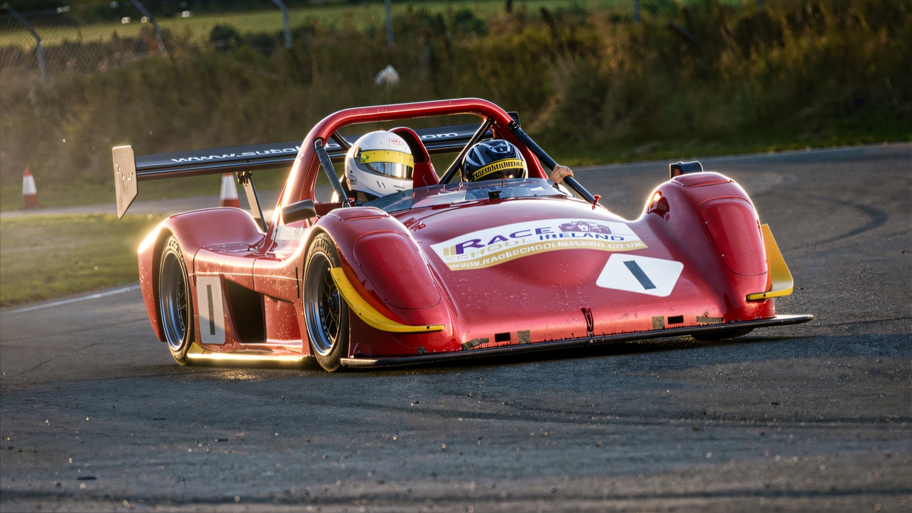 A sports-prototype hooks into a Kirkistown corner