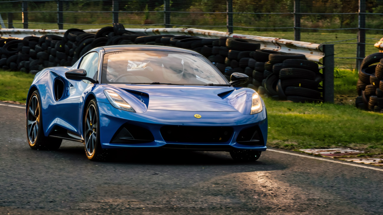 A Lotus sports car out on a Kirkistown track day