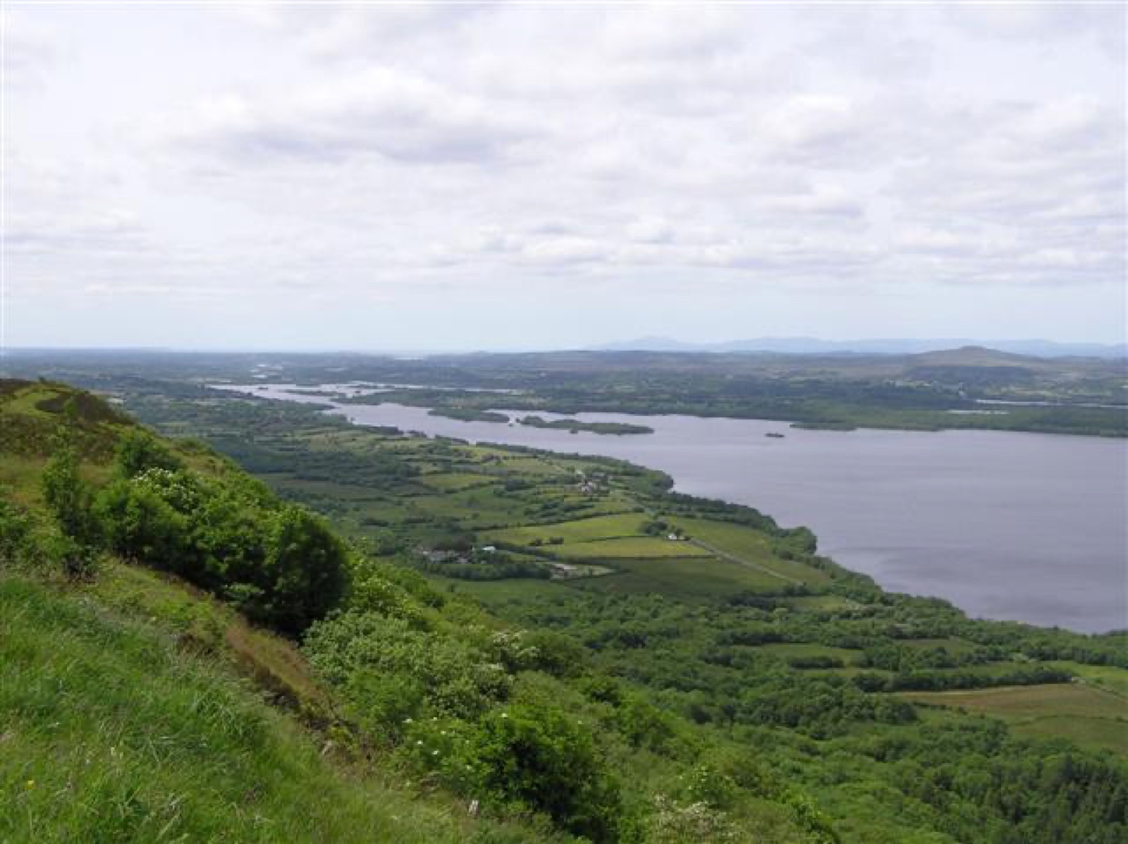 The wide view over Lower Lough Erne from the Magho Viewpoint at Lough Navar Forest