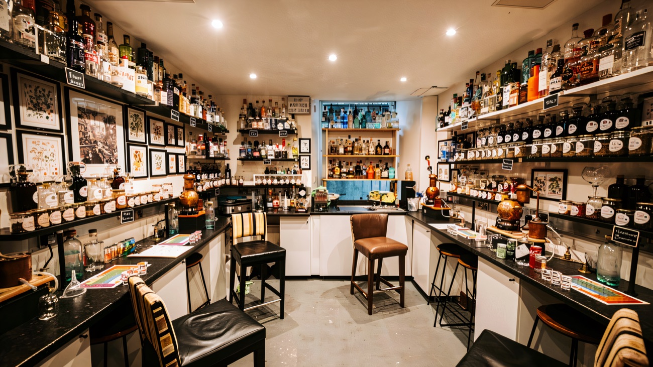 The gin tasting bar