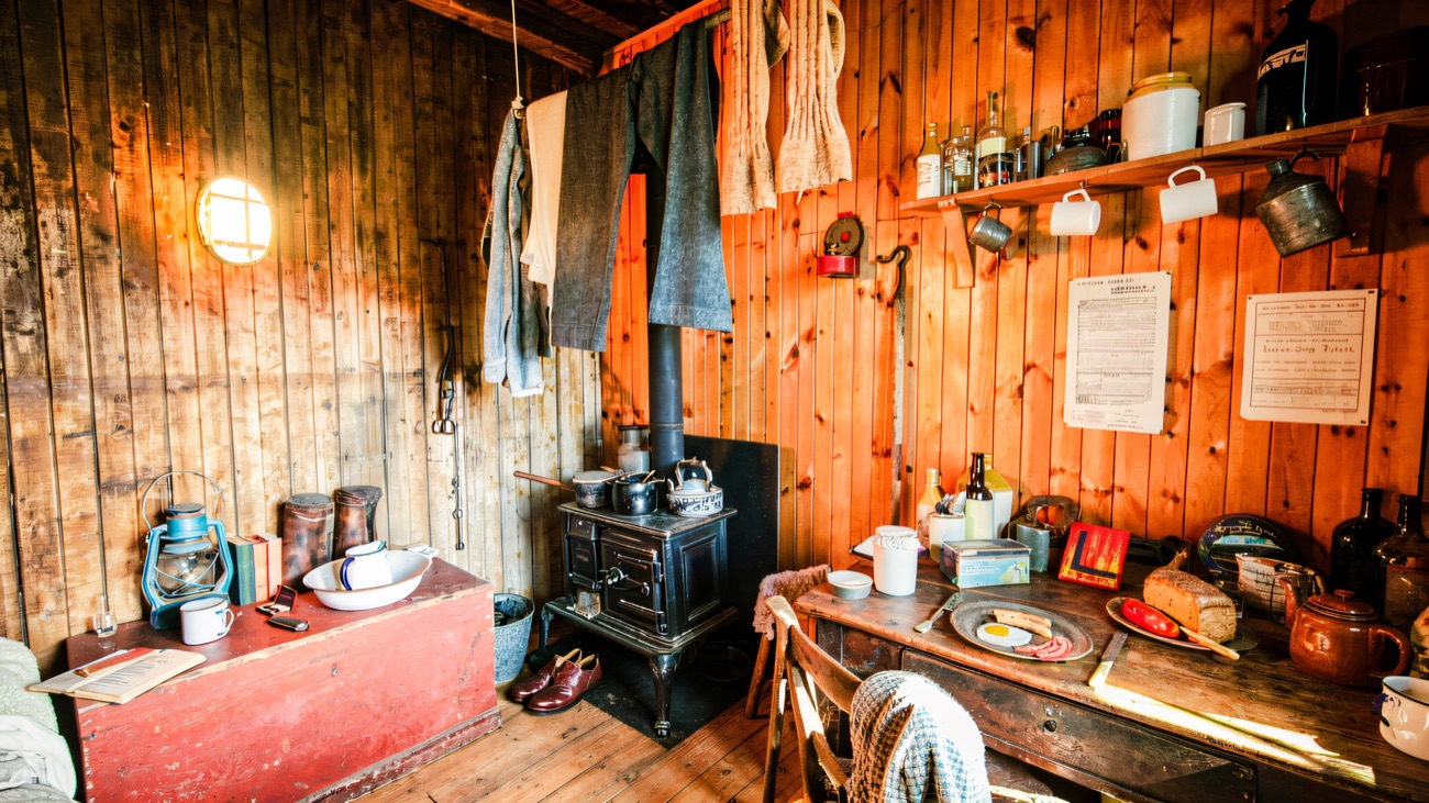 Inside the traditional farmhouse
