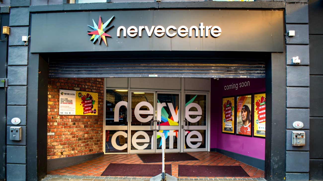 The Nerve Centre building with its name above the entrance