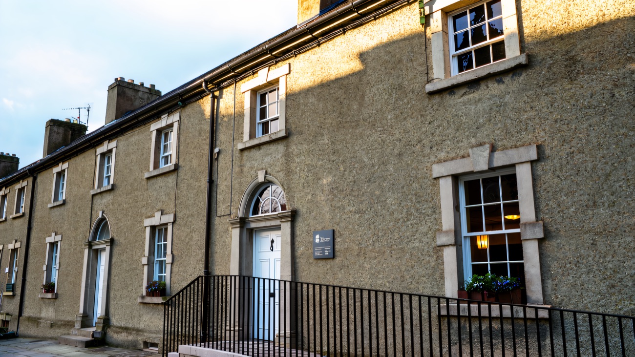 The Georgian terrace of Vicars' Hill, a quiet cobbled row beside Armagh's Church of Ireland cathedral.