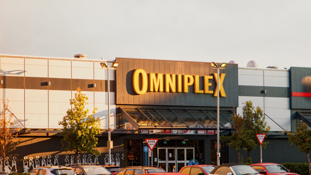 The Omniplex frontage at Junction One with its car park out front