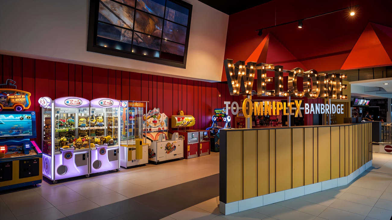 The welcome wall inside the foyer