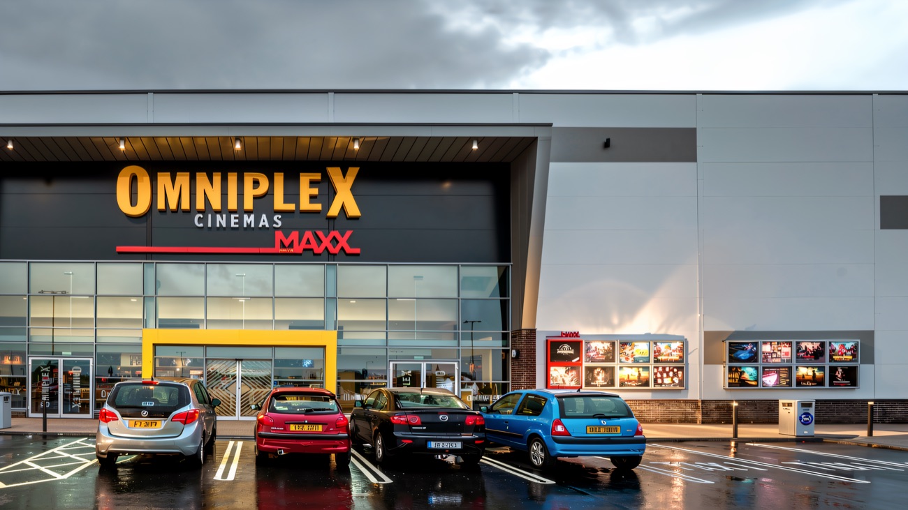 The full frontage of the Craigavon Omniplex