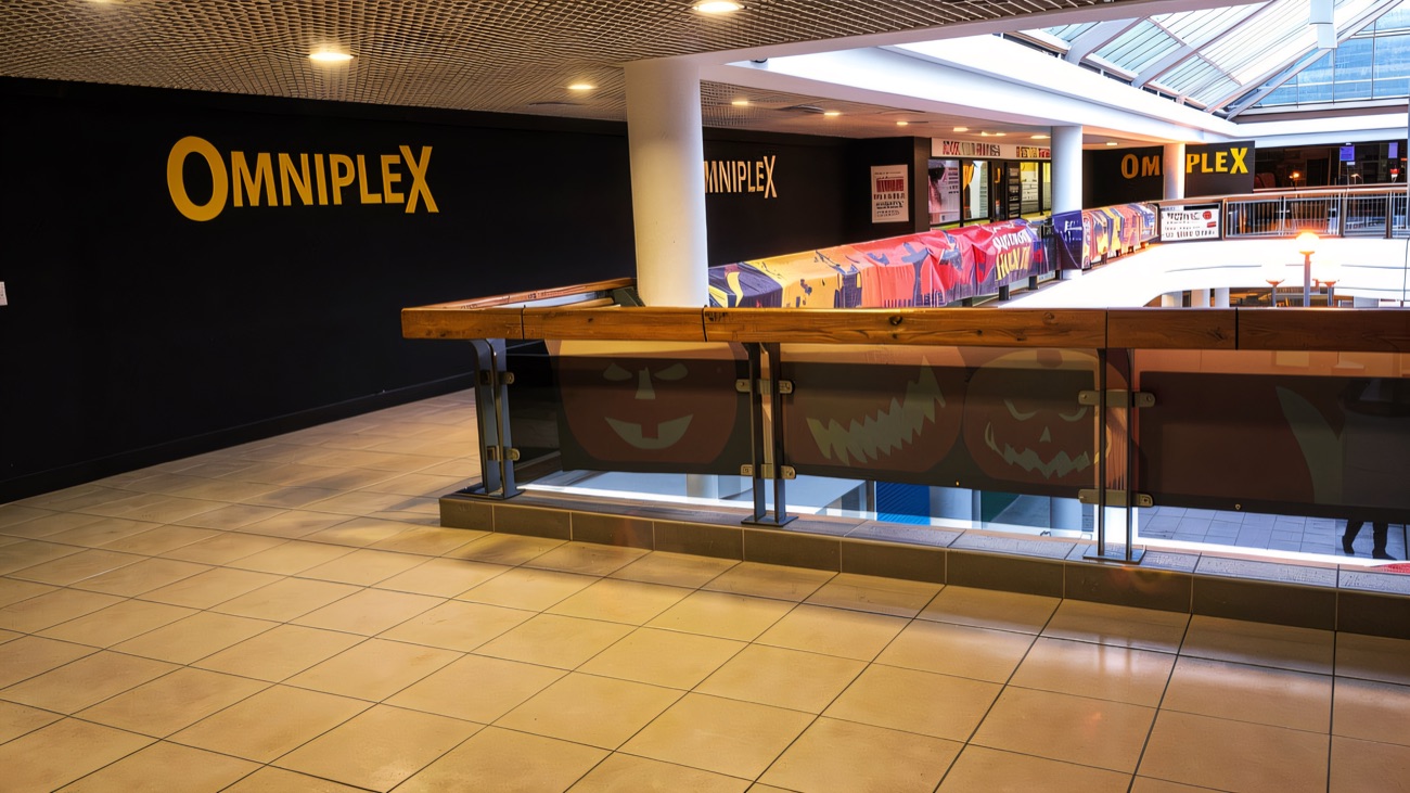 Omniplex signage on the mall level
