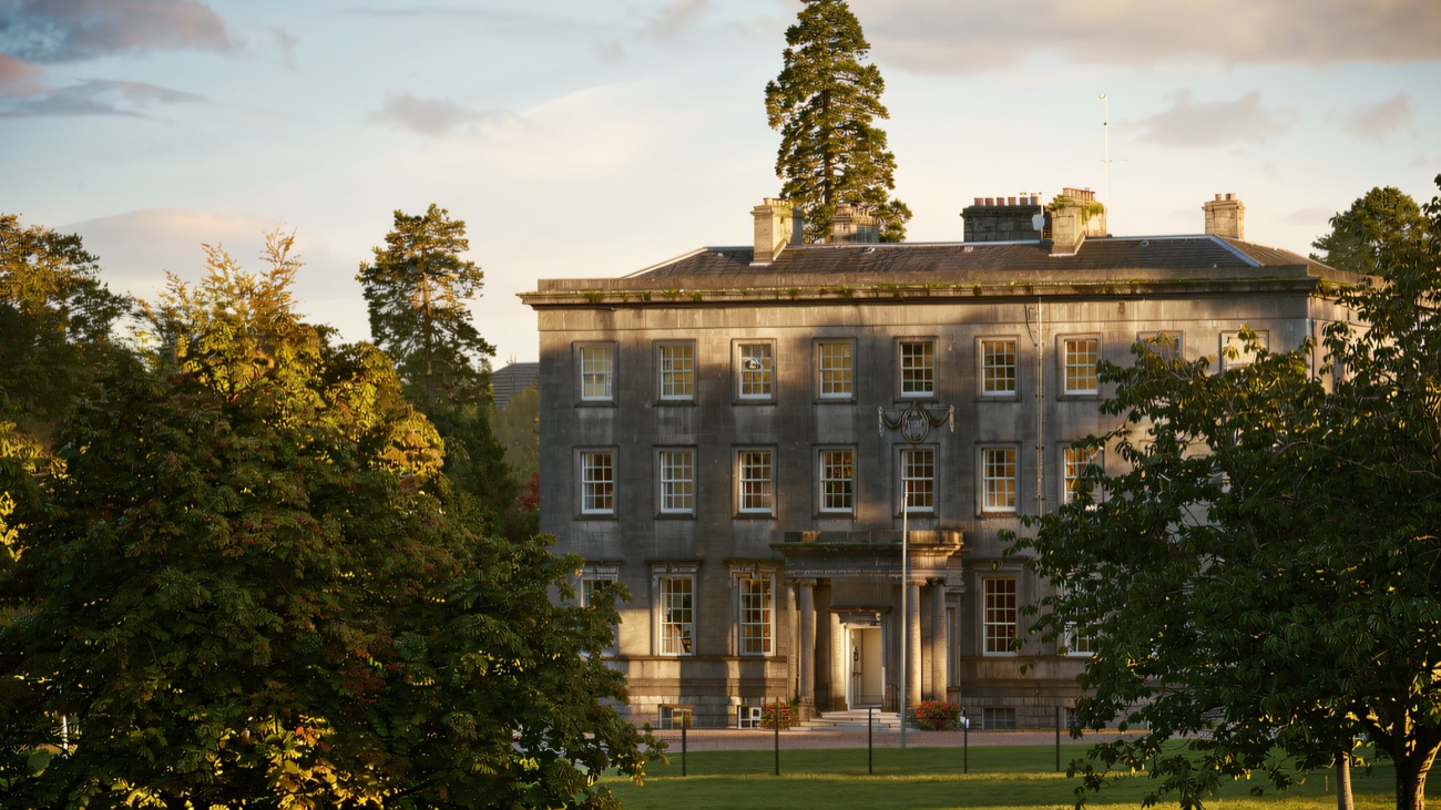 The Archbishop's Palace in its demesne, the centrepiece of the parkland the stables sit within.