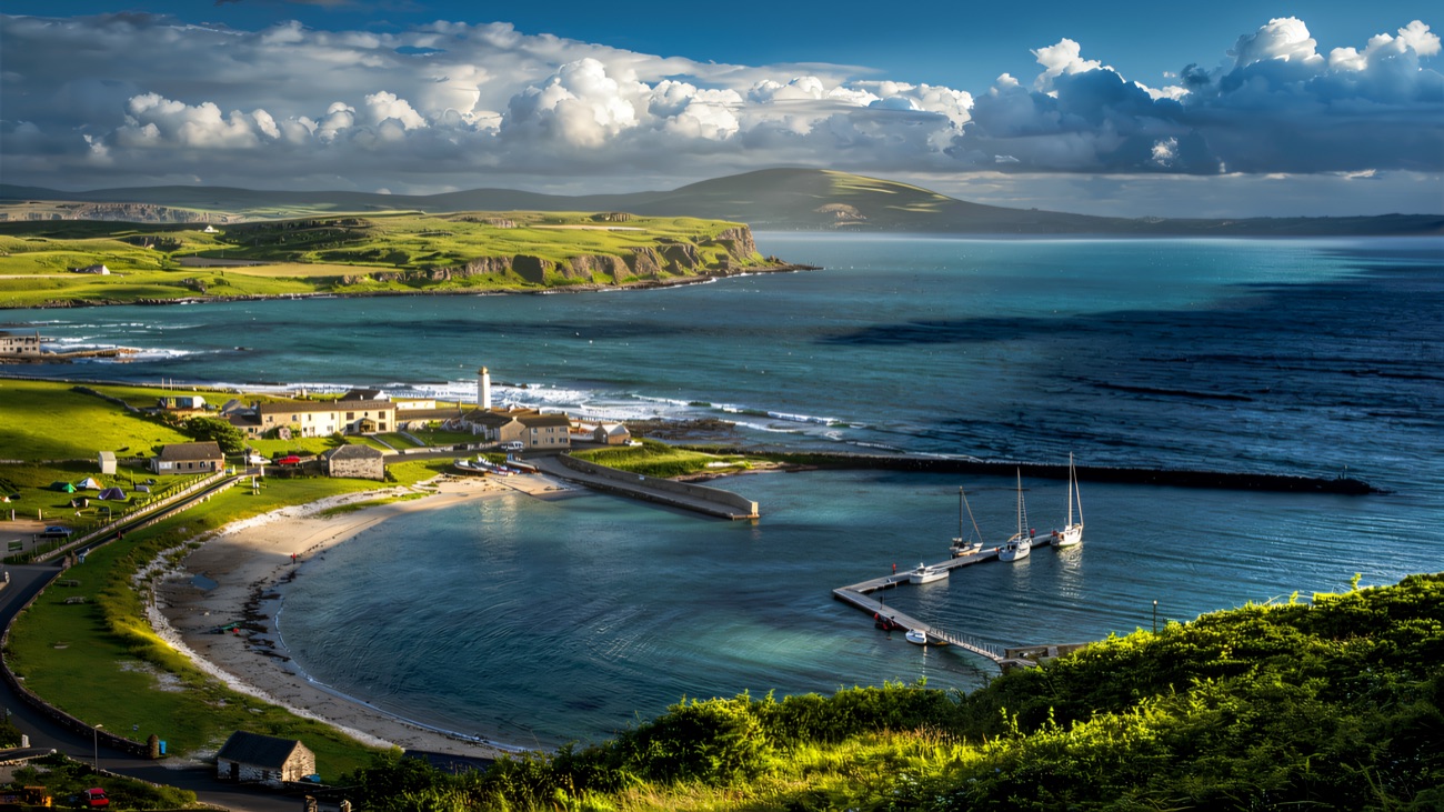 Church Bay on Rathlin, where the ferry comes in