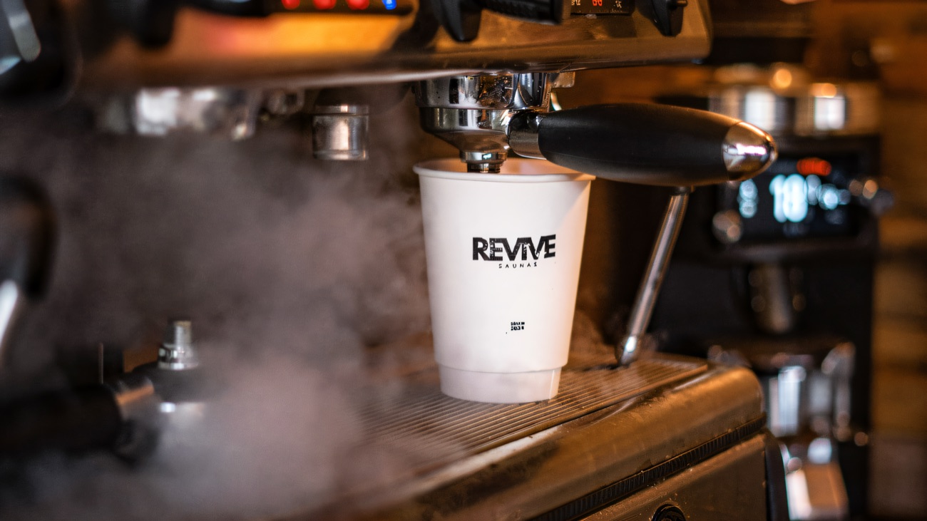 Coffee poured at the little espresso bar