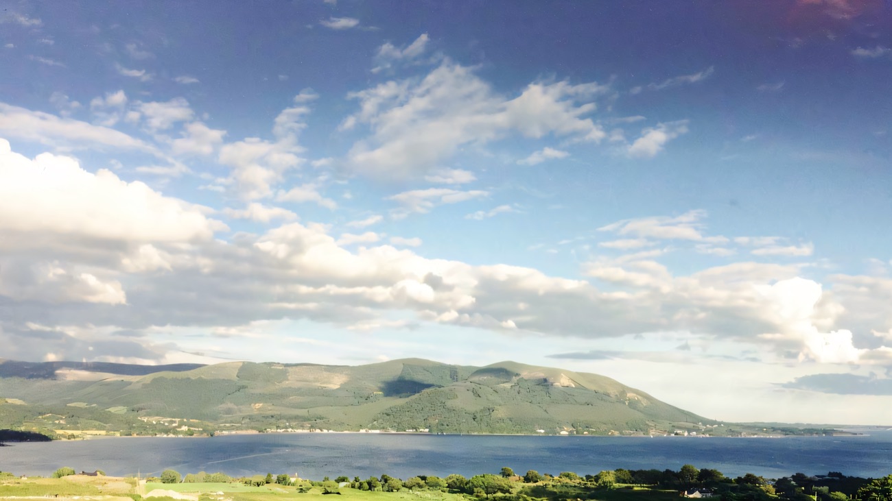 Carlingford Lough spread out below the Cooley hills