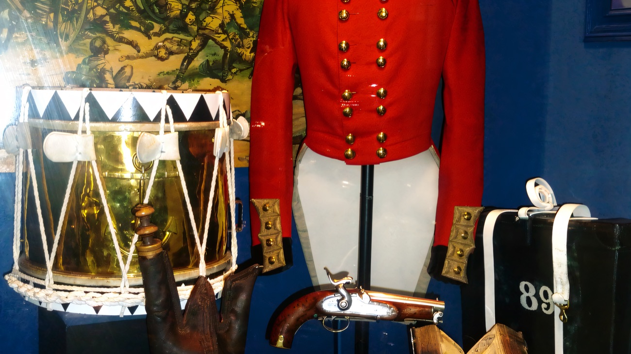 Drums, tunics and regimental relics
