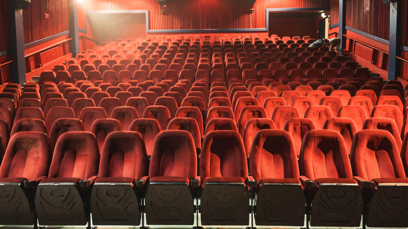 Rows of red seats in one of the screens