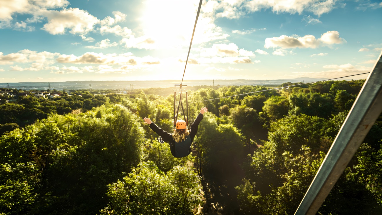 Soaring out over the canopy toward that big Belfast valley view