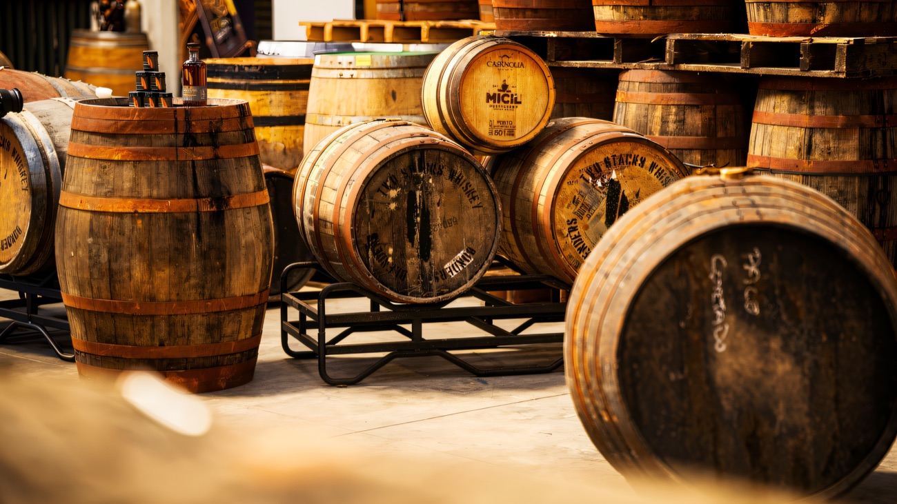 Casks in the warehouse